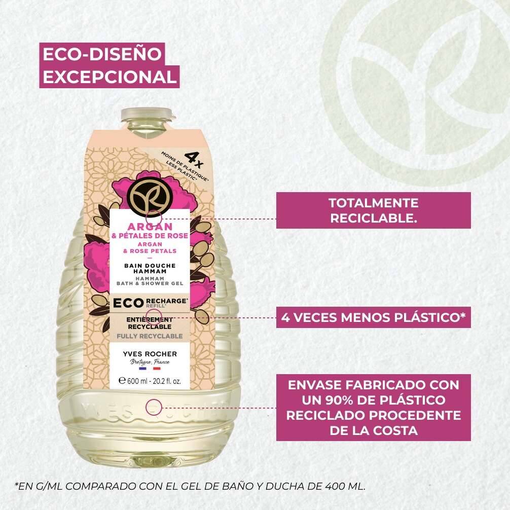 Refill Gel de ducha Argán & Pétalos de Rosa