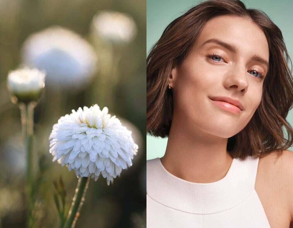 Una flor y una mujer