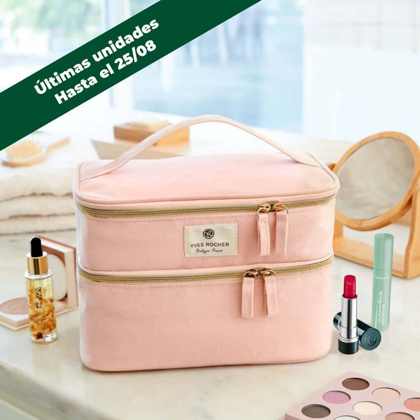 El gran necesar bolso rosa compartimentado yves rocher