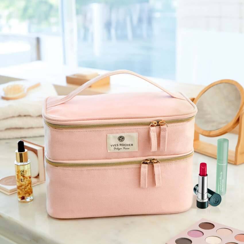 El gran necesar bolso rosa compartimentado yves rocher