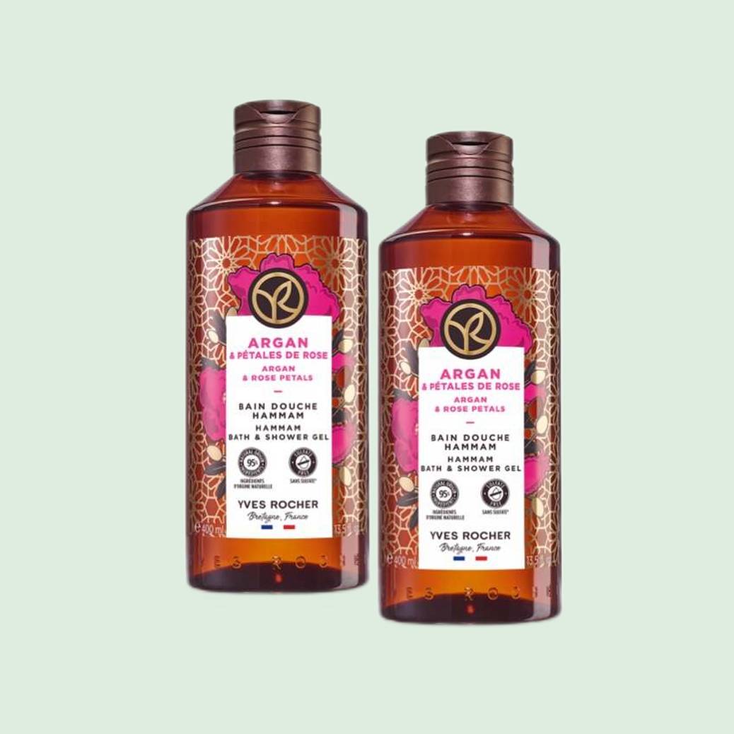 Kit dúo Gel de Ducha Argán & Pétalos de Rosa