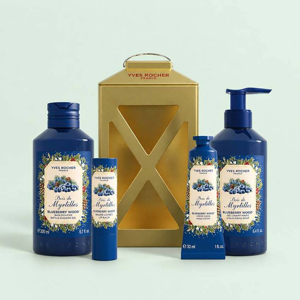 Kit Esencial Bosque de Arándanos con Farol Dorado