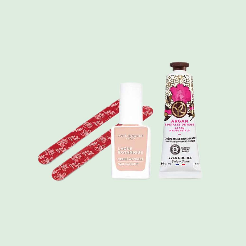 Kit Cuidado de Manos y Uñas con Argán & Rosa Bio