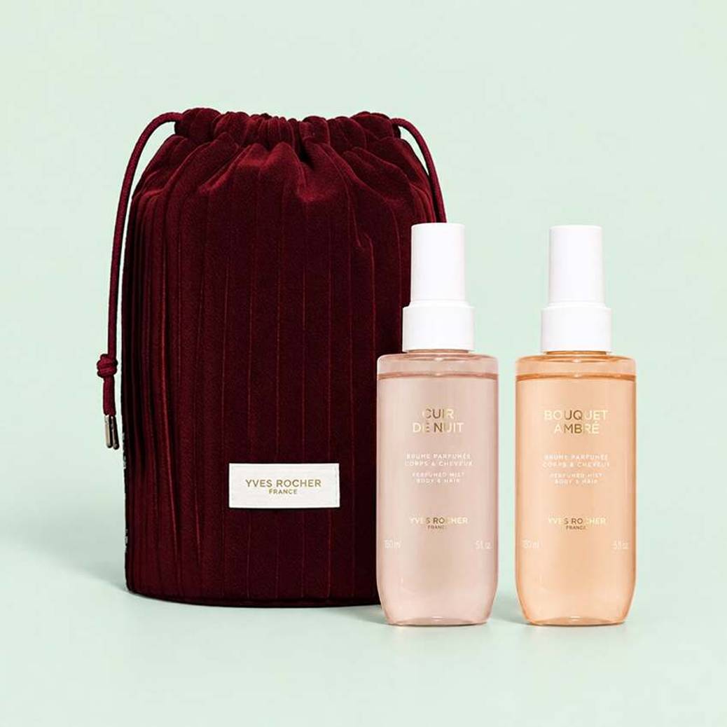 Kit Body MistBouquet Ambré & Cuir de Nuit con Neceser de terciopelo