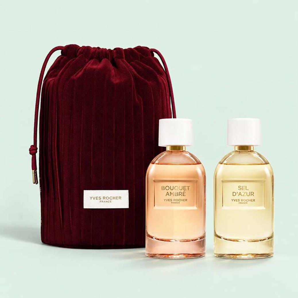 Kit Dúo Perfume Bouquet Ambré y Sel d’Azur con Joya