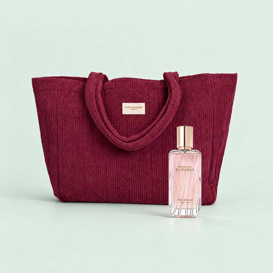 Kit Perfume Comme une Évidence con Bolso Shopper de Terciopelo