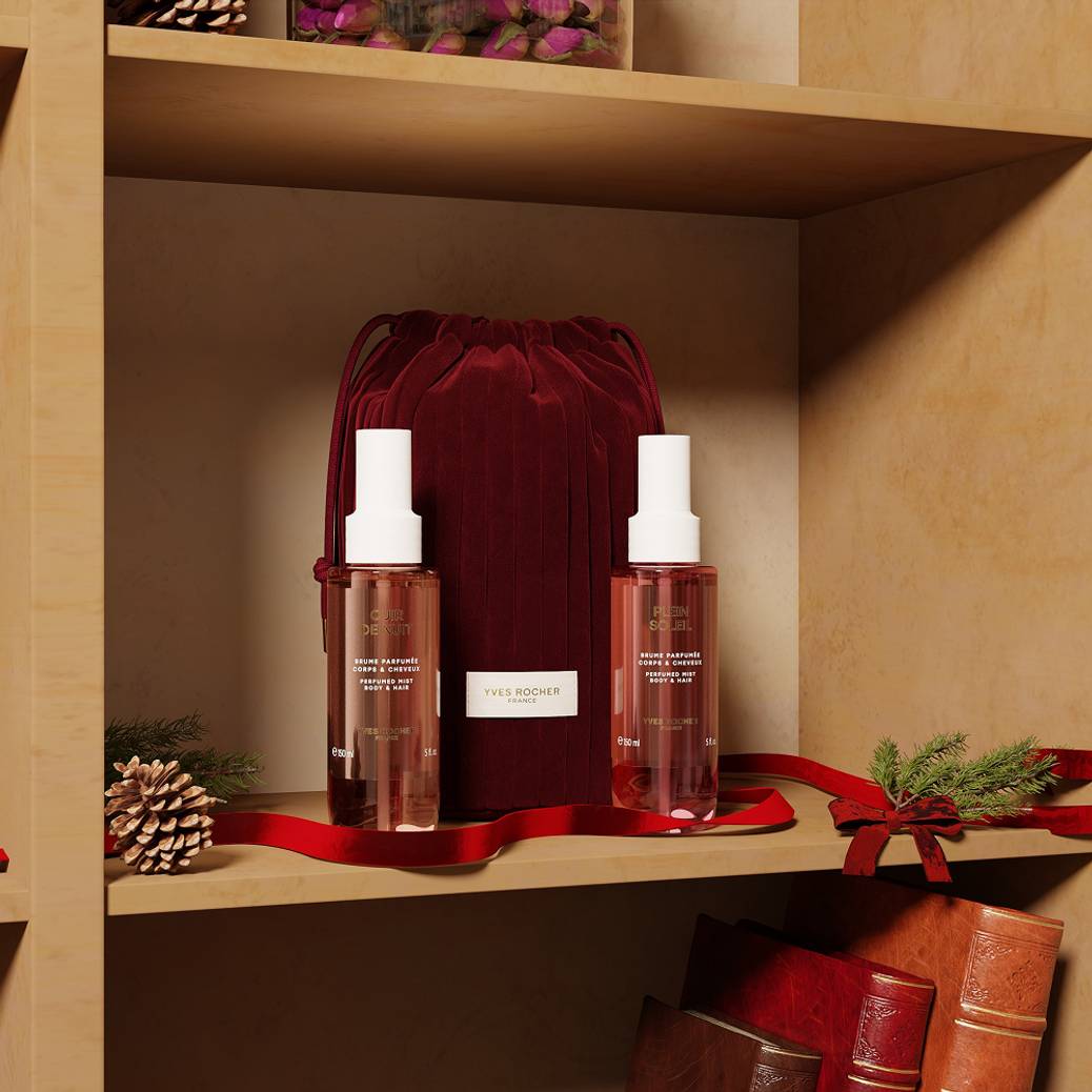 Kit Body Mist Plein Soleil & Cuir de Nuit con Neceser de Terciopelo